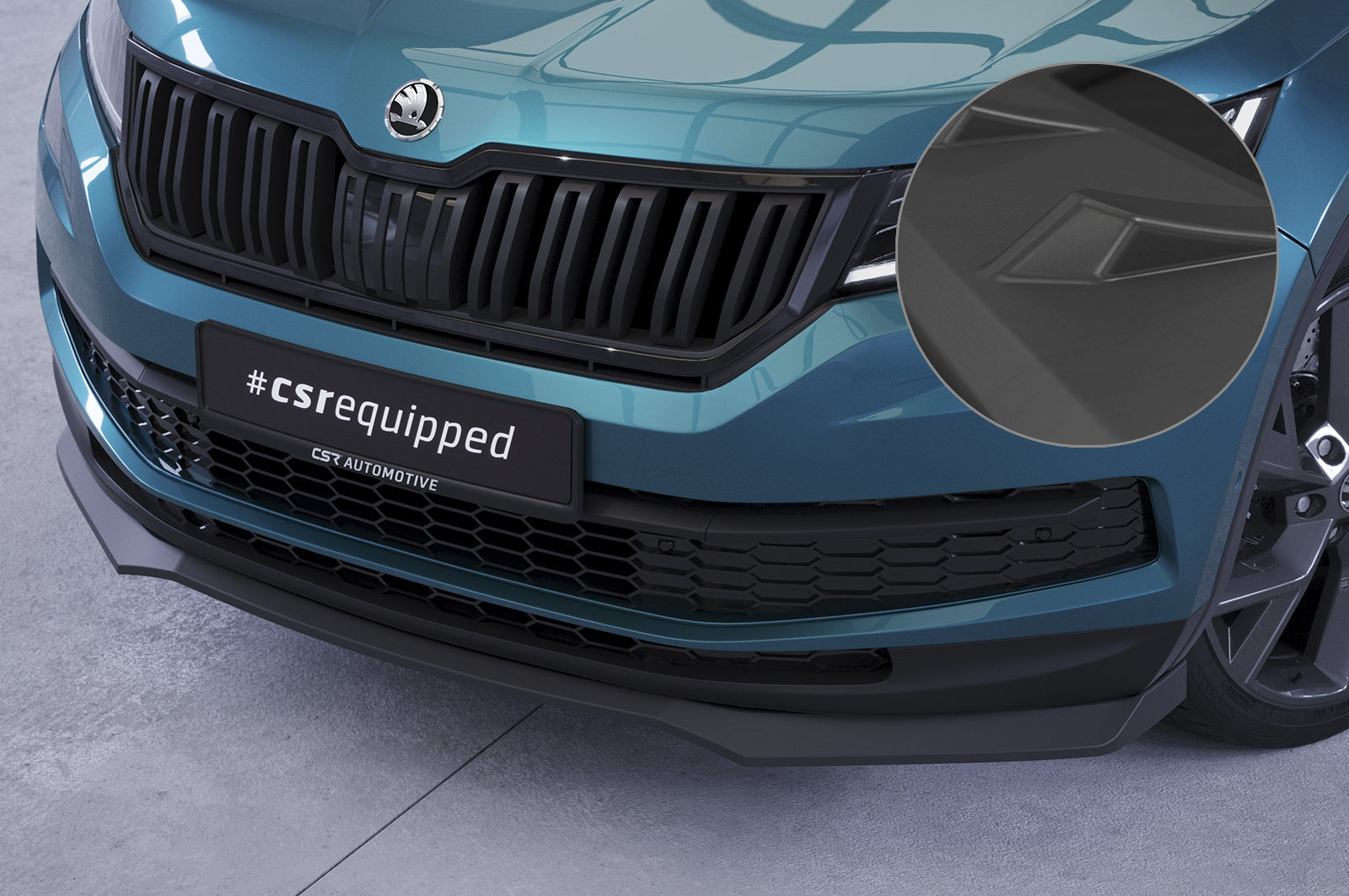 CSR Frontspoiler | Cup-Spoilerlippe mit ABE für Skoda Kodiaq CSL626-L Unlackiert roh (Lackierung erforderlich)