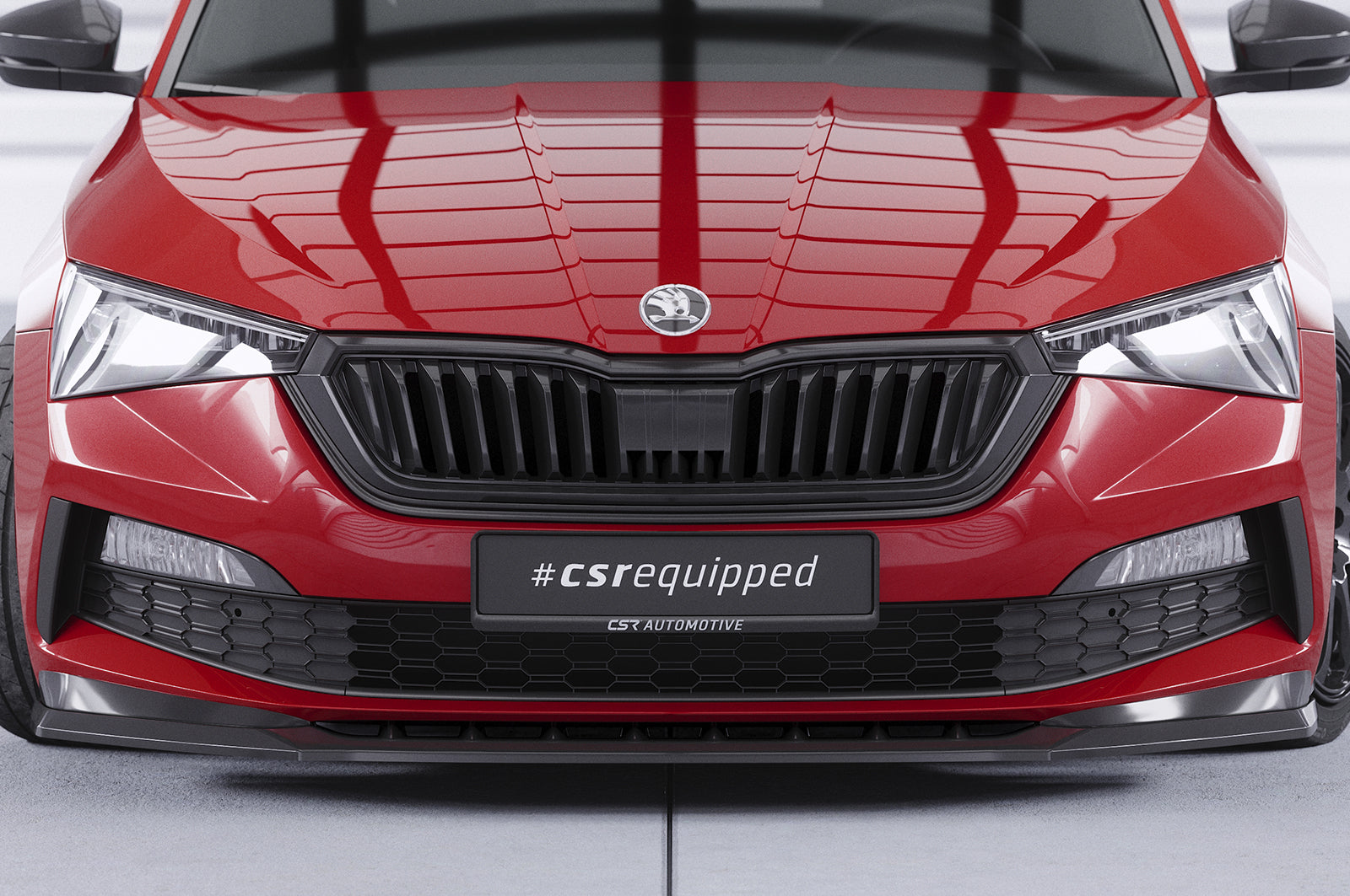 CSR Frontspoiler | Cup-Spoilerlippe mit ABE für Skoda Scala Monte Carlo CSL627-L Unlackiert roh (Lackierung erforderlich)