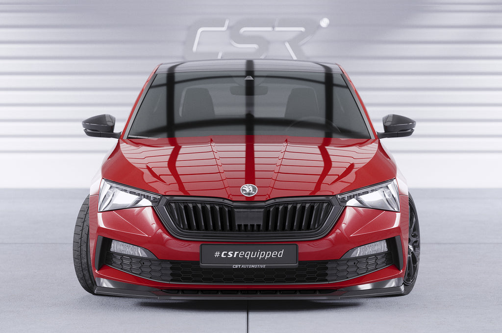 CSR Frontspoiler | Cup-Spoilerlippe mit ABE für Skoda Scala Monte Carlo CSL627-S Strukturiert schwarz matt (keine Lackierung erforderlich)