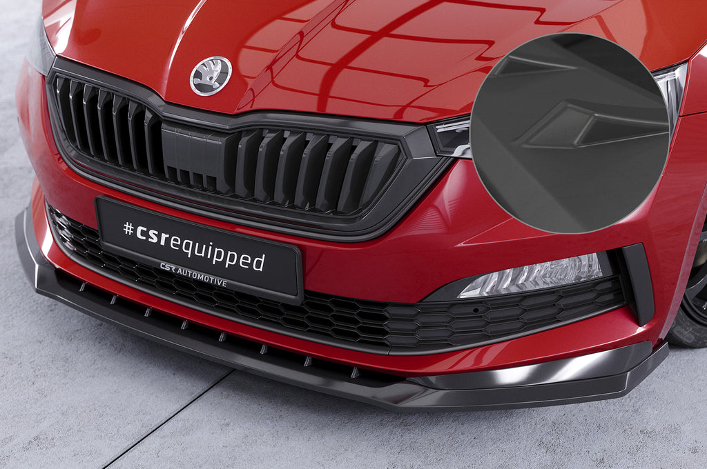 CSR Frontspoiler | Cup-Spoilerlippe mit ABE für Skoda Scala Monte Carlo CSL627-L Unlackiert roh (Lackierung erforderlich)