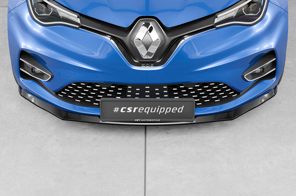 CSR Frontspoiler | Cup-Spoilerlippe mit ABE für Renault Zoe CSL632-C Carbon Look Hochglanz (keine Lackierung erforderlich)