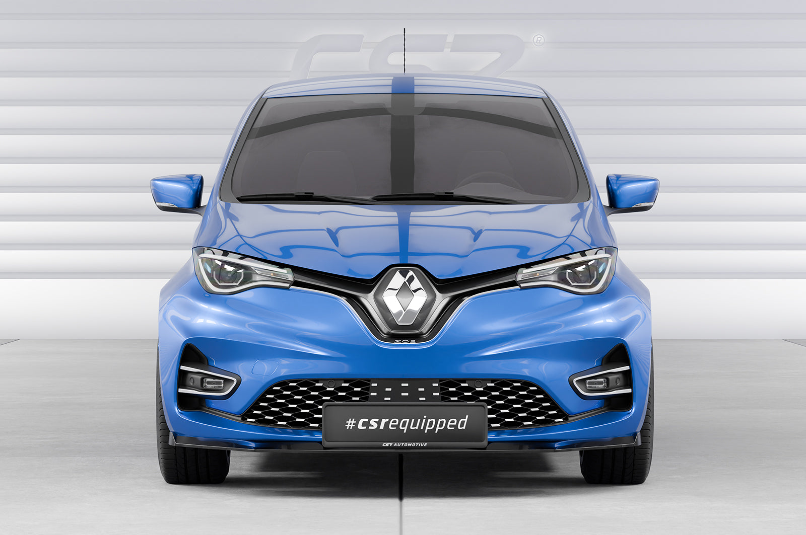 CSR Frontspoiler | Cup-Spoilerlippe mit ABE für Renault Zoe CSL632-S Strukturiert schwarz matt (keine Lackierung erforderlich)
