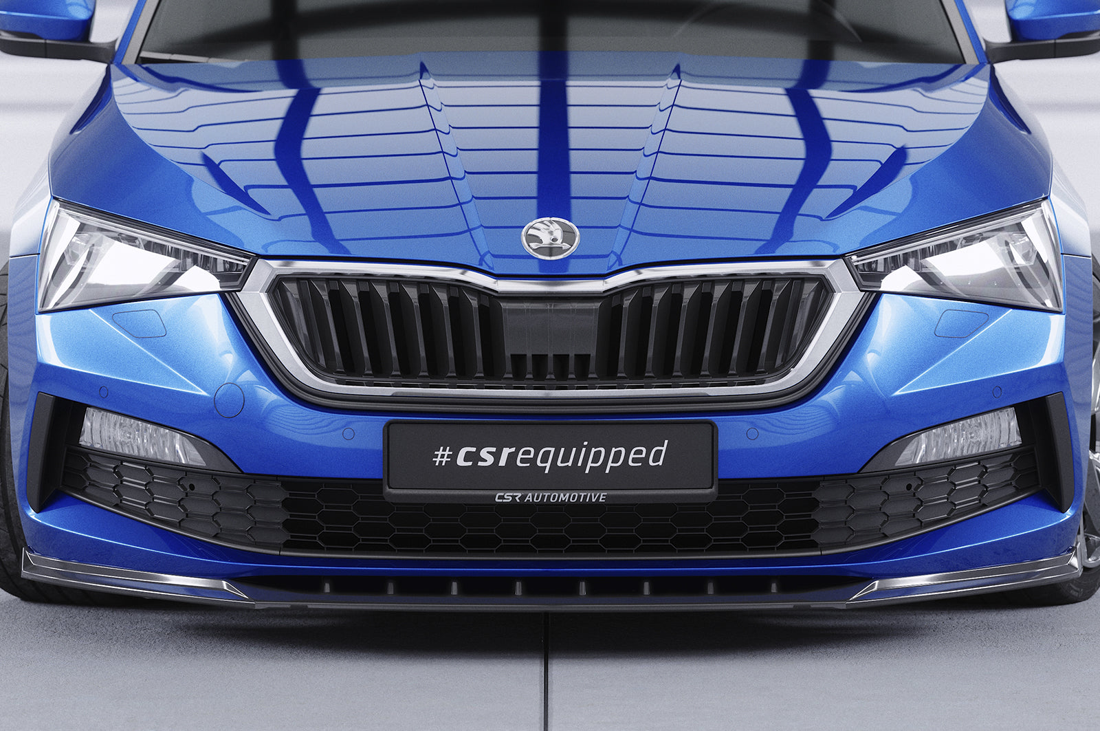 CSR Frontspoiler | Cup-Spoilerlippe mit ABE für Skoda Scala CSL633-C Carbon Look Hochglanz (keine Lackierung erforderlich)
