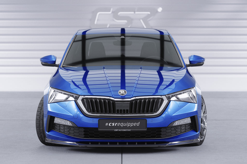 CSR Frontspoiler | Cup-Spoilerlippe mit ABE für Skoda Scala CSL633-C Carbon Look Hochglanz (keine Lackierung erforderlich)