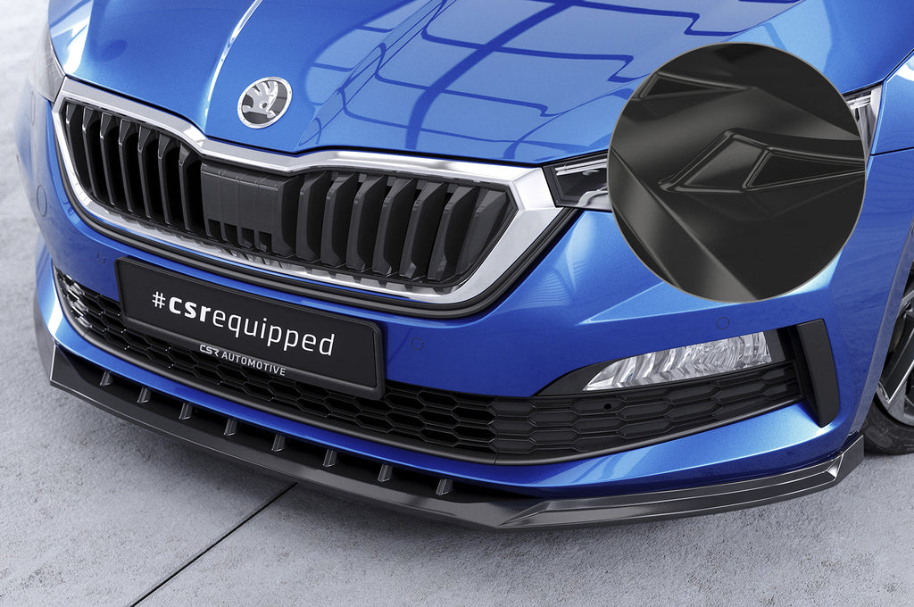 CSR Frontspoiler | Cup-Spoilerlippe mit ABE für Skoda Scala CSL633-G Glossy schwarz Hochglanz (keine Lackierung erforderlich)