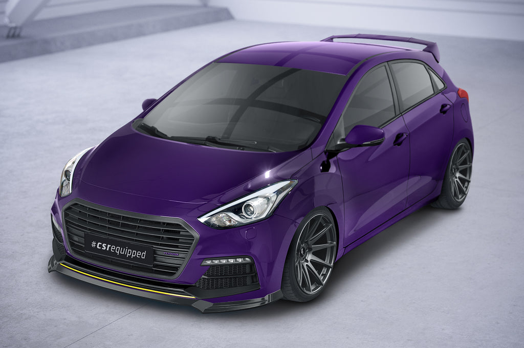 CSR Frontspoiler | Cup-Spoilerlippe mit ABE für Hyundai I30 (GD) Turbo CSL635-G Glossy schwarz Hochglanz (keine Lackierung erforderlich)