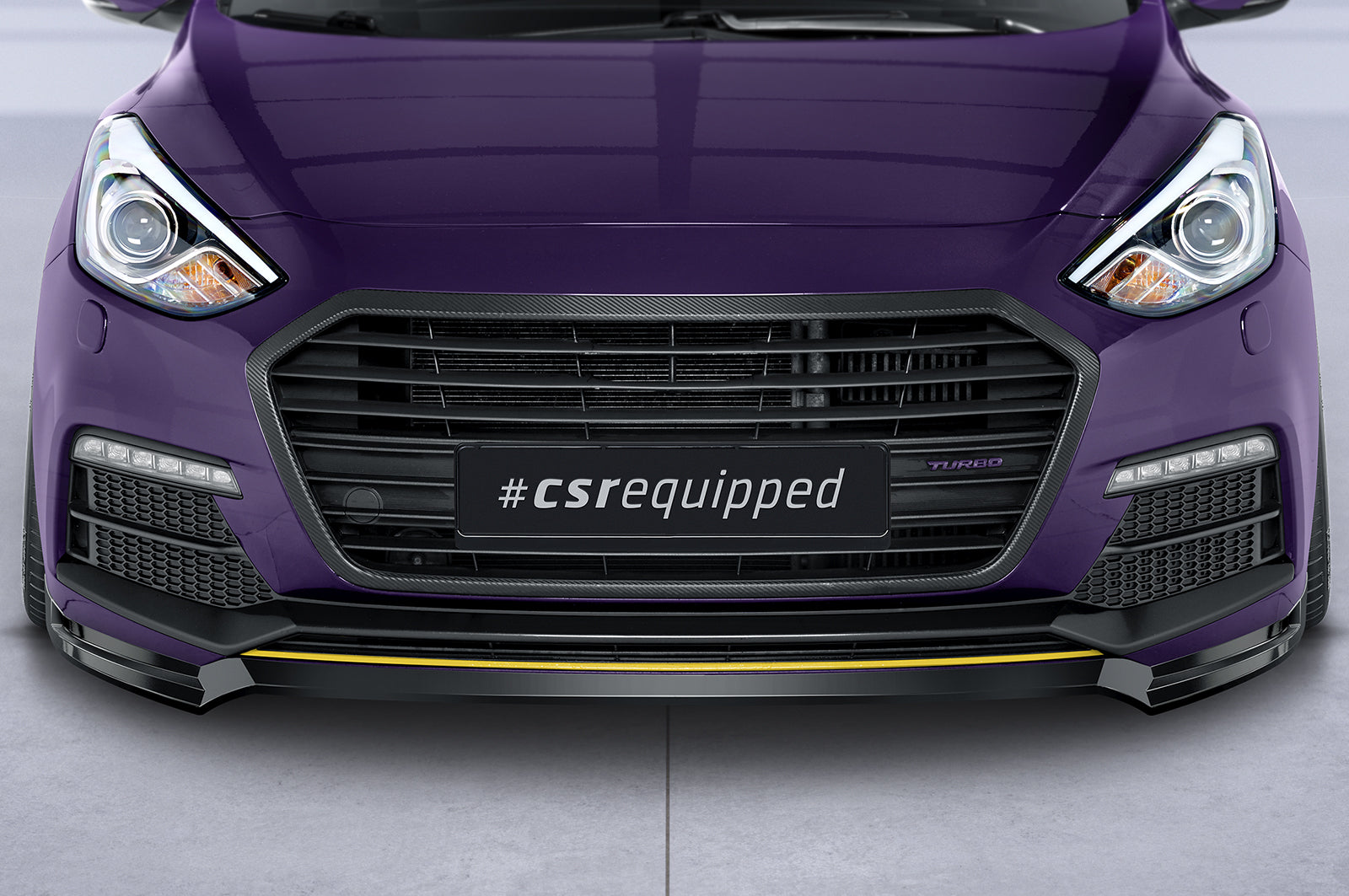 CSR Frontspoiler | Cup-Spoilerlippe mit ABE für Hyundai I30 (GD) Turbo CSL635-G Glossy schwarz Hochglanz (keine Lackierung erforderlich)