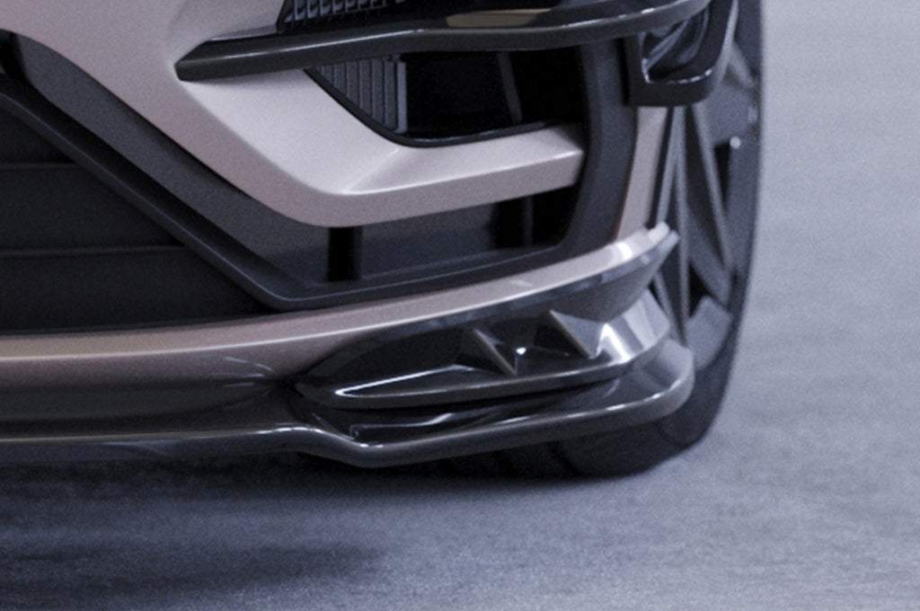 CSR Frontspoiler | Cup-Spoilerlippe / Frontblenden für VW Golf 7 (Typ AU) R CSL636-C Carbon Look Hochglanz (keine Lackierung erforderlich)