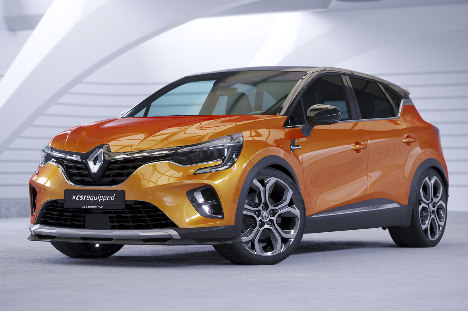 CSR Frontspoiler | Cup-Spoilerlippe mit ABE für Renault Captur 2 CSL637-C Carbon Look Hochglanz (keine Lackierung erforderlich)