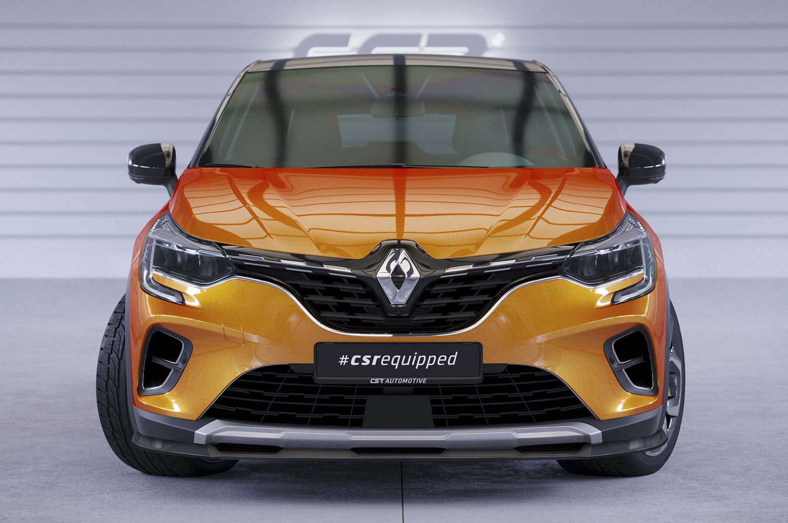 CSR Frontspoiler | Cup-Spoilerlippe mit ABE für Renault Captur 2 CSL637-C Carbon Look Hochglanz (keine Lackierung erforderlich)