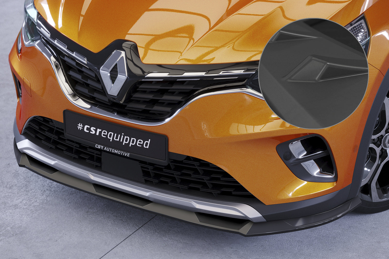 CSR Frontspoiler | Cup-Spoilerlippe mit ABE für Renault Captur 2 CSL637-L Unlackiert roh (Lackierung erforderlich)