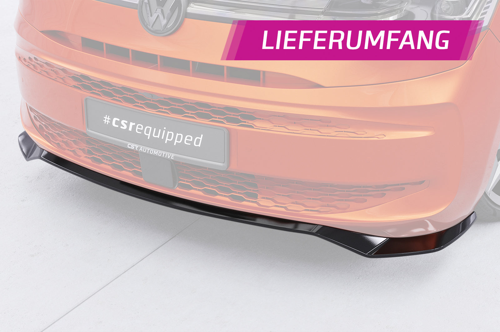 CSR Frontspoiler | Cup-Spoilerlippe mit ABE für VW T7 CSL640-L Unlackiert roh (Lackierung erforderlich)