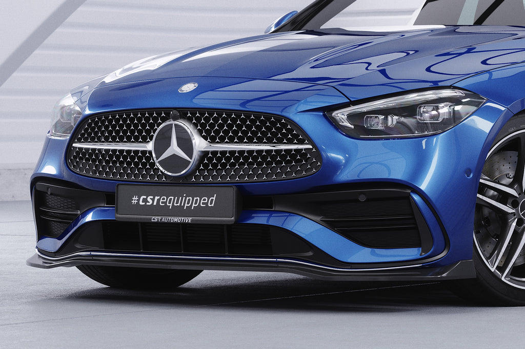 CSR Frontspoiler | Cup-Spoilerlippe mit ABE für Mercedes-Benz C-Klasse W206 / S206 AMG-Line CSL641-G Glossy schwarz Hochglanz (keine Lackierung erforderlich)