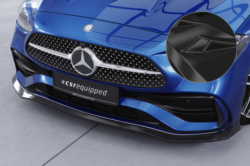 CSR Frontspoiler | Cup-Spoilerlippe mit ABE für Mercedes-Benz C-Klasse W206 / S206 AMG-Line CSL641-G Glossy schwarz Hochglanz (keine Lackierung erforderlich)