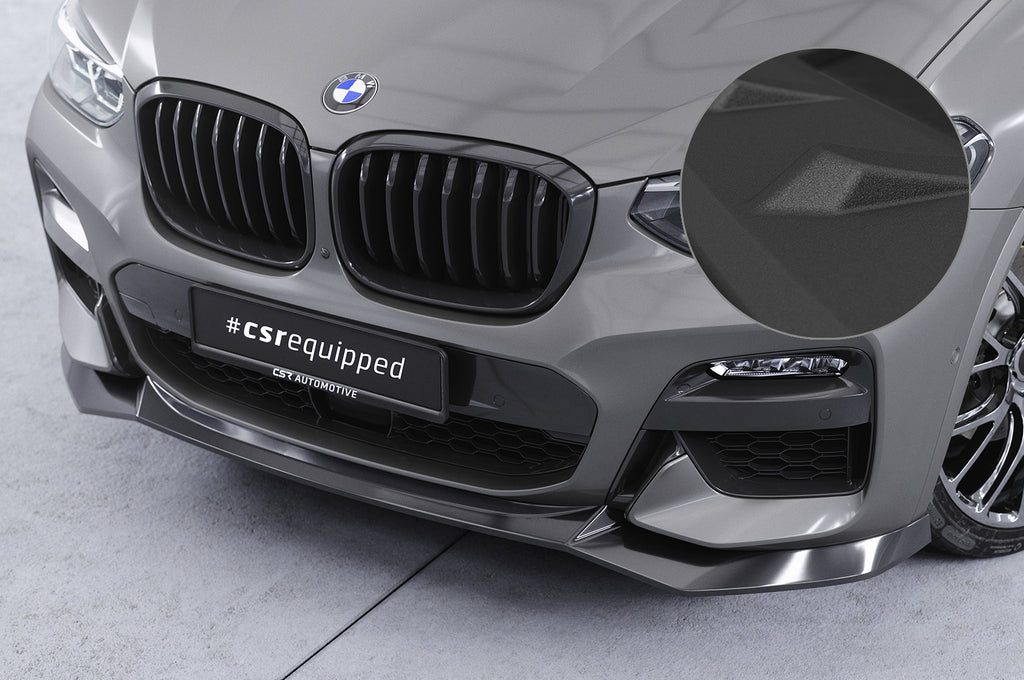 CSR Frontspoiler | Cup-Spoilerlippe mit ABE für BMW X3 G01 / X4 G02 M-Paket CSL642-S Strukturiert schwarz matt (keine Lackierung erforderlich)