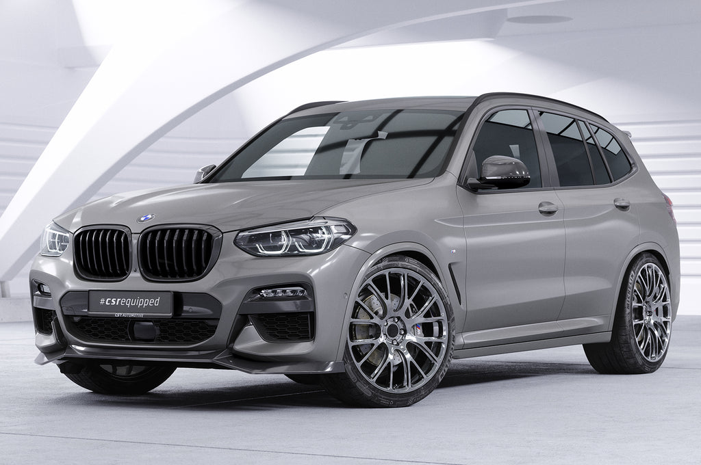 CSR Frontspoiler | Cup-Spoilerlippe mit ABE für BMW X3 G01 / X4 G02 M-Paket CSL642-S Strukturiert schwarz matt (keine Lackierung erforderlich)