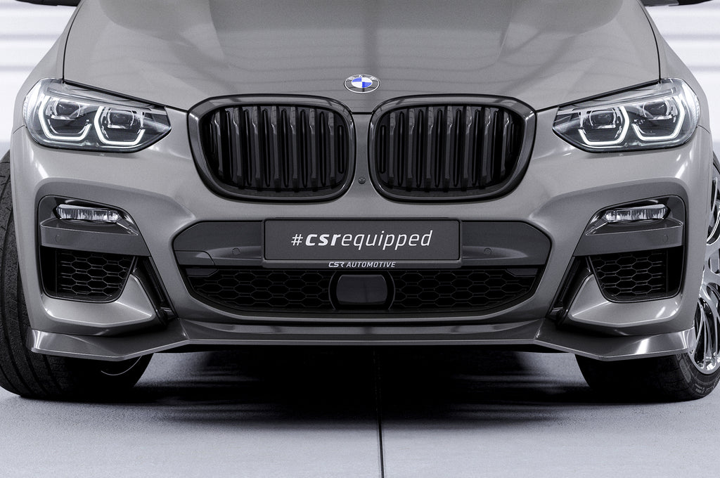 CSR Frontspoiler | Cup-Spoilerlippe mit ABE für BMW X3 G01 / X4 G02 M-Paket CSL642-S Strukturiert schwarz matt (keine Lackierung erforderlich)