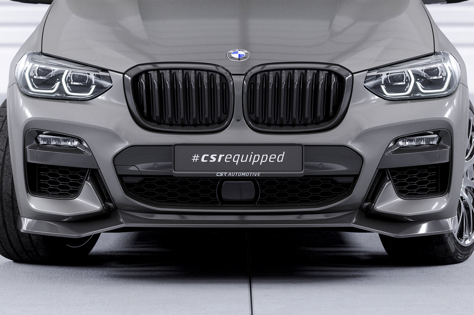 CSR Frontspoiler | Cup-Spoilerlippe mit ABE für BMW X3 G01 / X4 G02 M-Paket CSL642-S Strukturiert schwarz matt (keine Lackierung erforderlich)