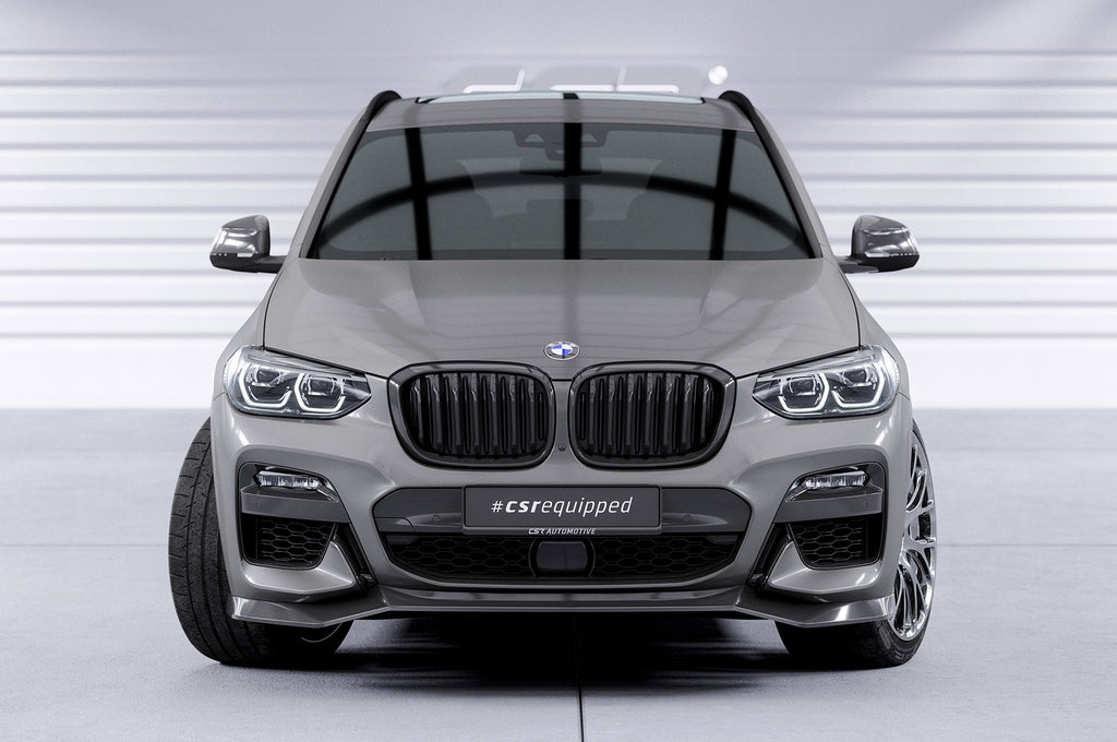 CSR Frontspoiler | Cup-Spoilerlippe mit ABE für BMW X3 G01 / X4 G02 M-Paket CSL642-C Carbon Look Hochglanz (keine Lackierung erforderlich)