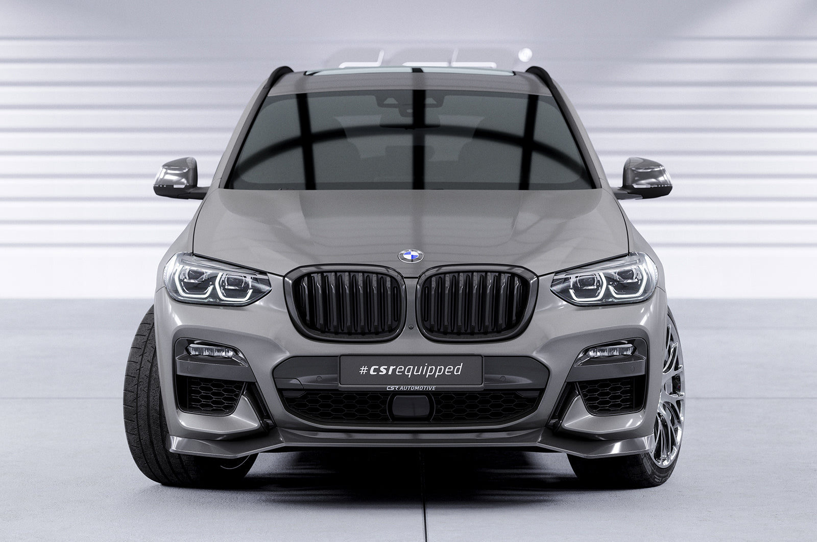 CSR Frontspoiler | Cup-Spoilerlippe mit ABE für BMW X3 G01 / X4 G02 M-Paket CSL642-S Strukturiert schwarz matt (keine Lackierung erforderlich)