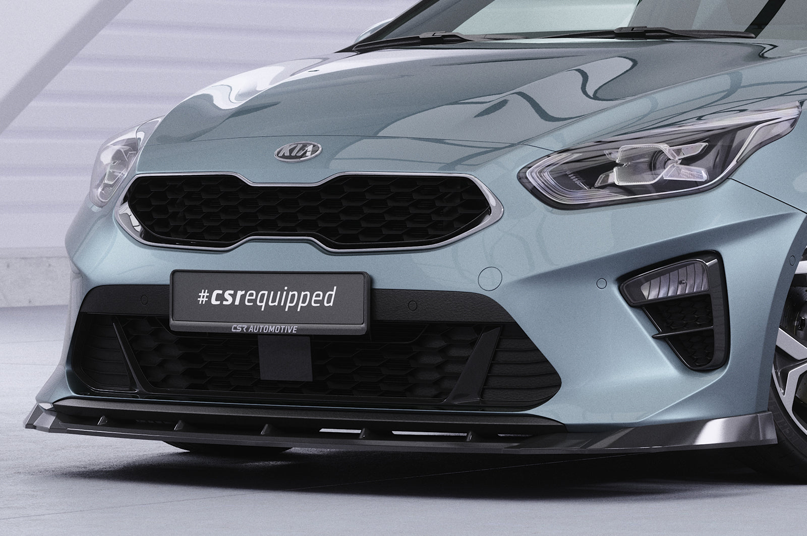 CSR Frontspoiler | Cup-Spoilerlippe mit ABE für Kia Ceed (CD) CSL643-C Carbon Look Hochglanz (keine Lackierung erforderlich)