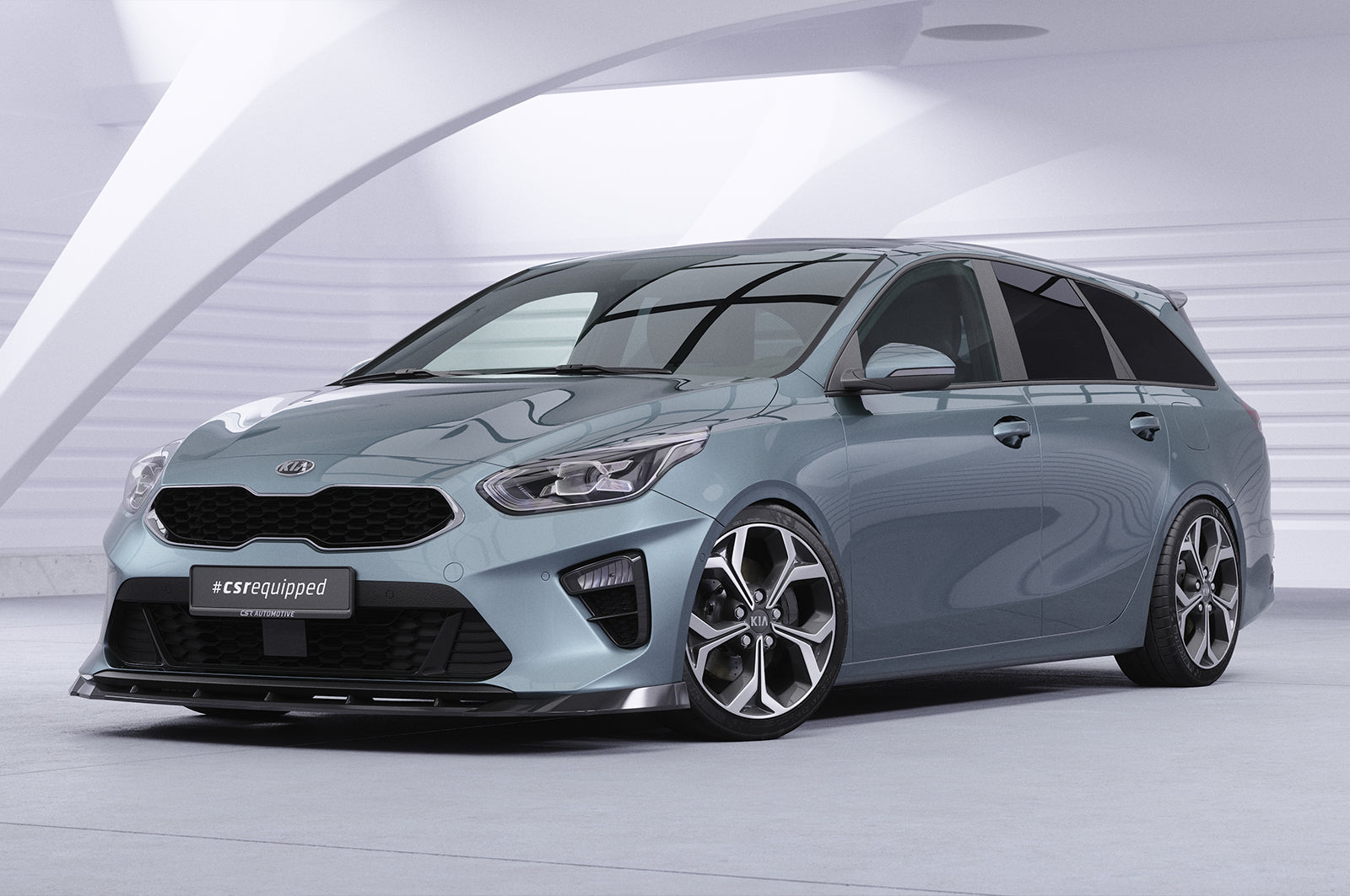 CSR Frontspoiler | Cup-Spoilerlippe mit ABE für Kia Ceed (CD) CSL643-S Strukturiert schwarz matt (keine Lackierung erforderlich)