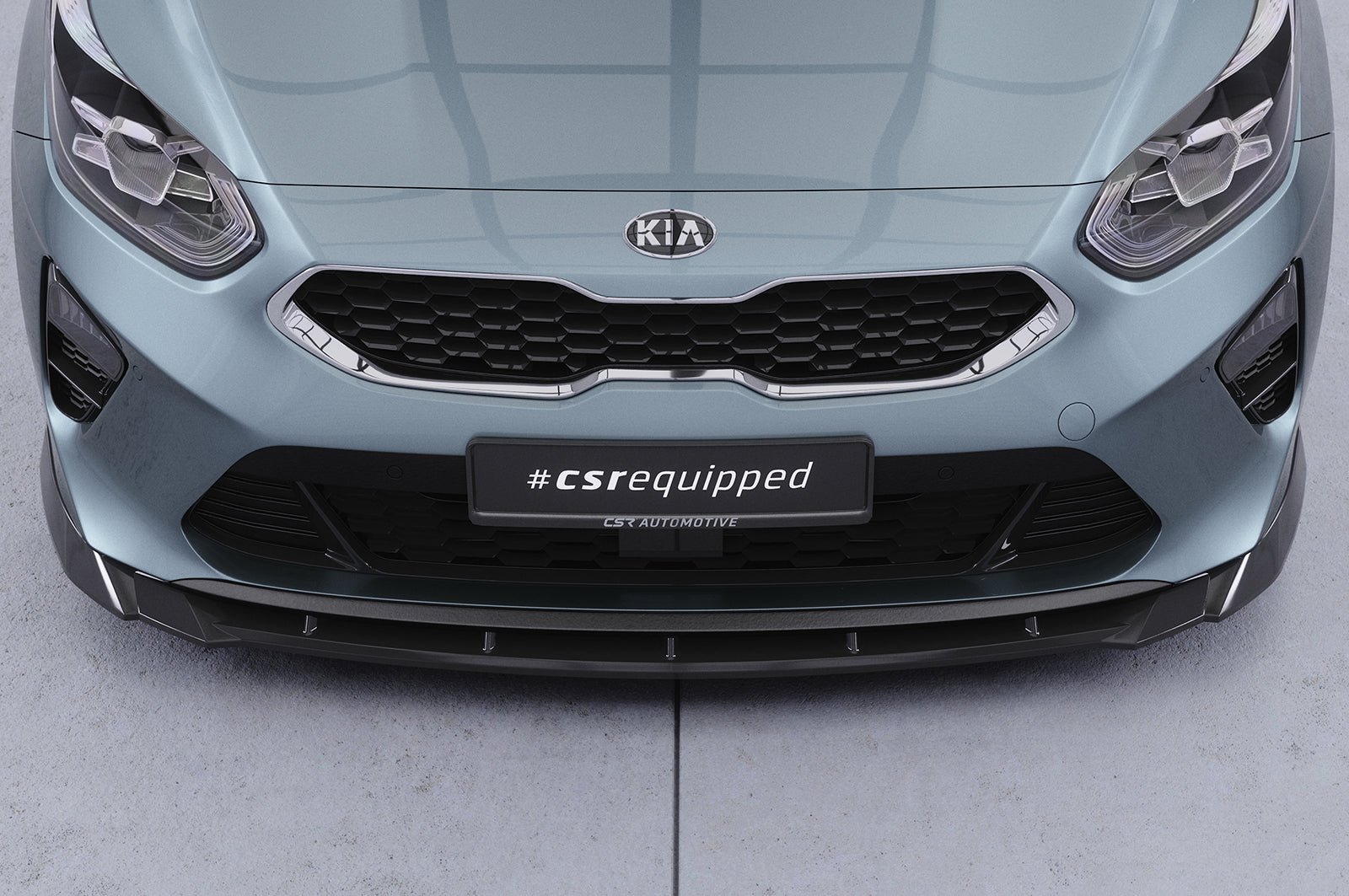 CSR Frontspoiler | Cup-Spoilerlippe mit ABE für Kia Ceed (CD) CSL643-G Glossy schwarz Hochglanz (keine Lackierung erforderlich)