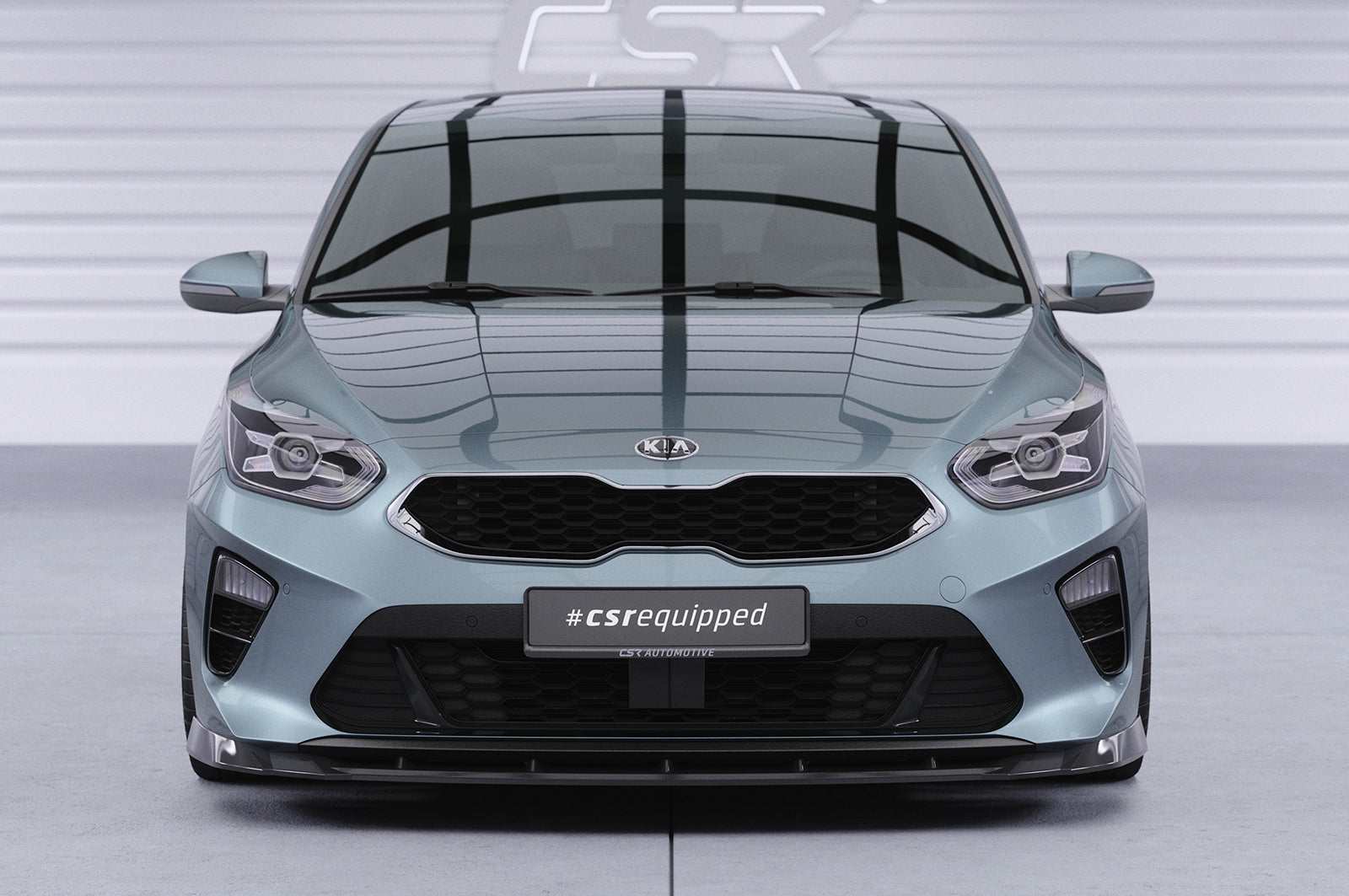 CSR Frontspoiler | Cup-Spoilerlippe mit ABE für Kia Ceed (CD) CSL643-C Carbon Look Hochglanz (keine Lackierung erforderlich)