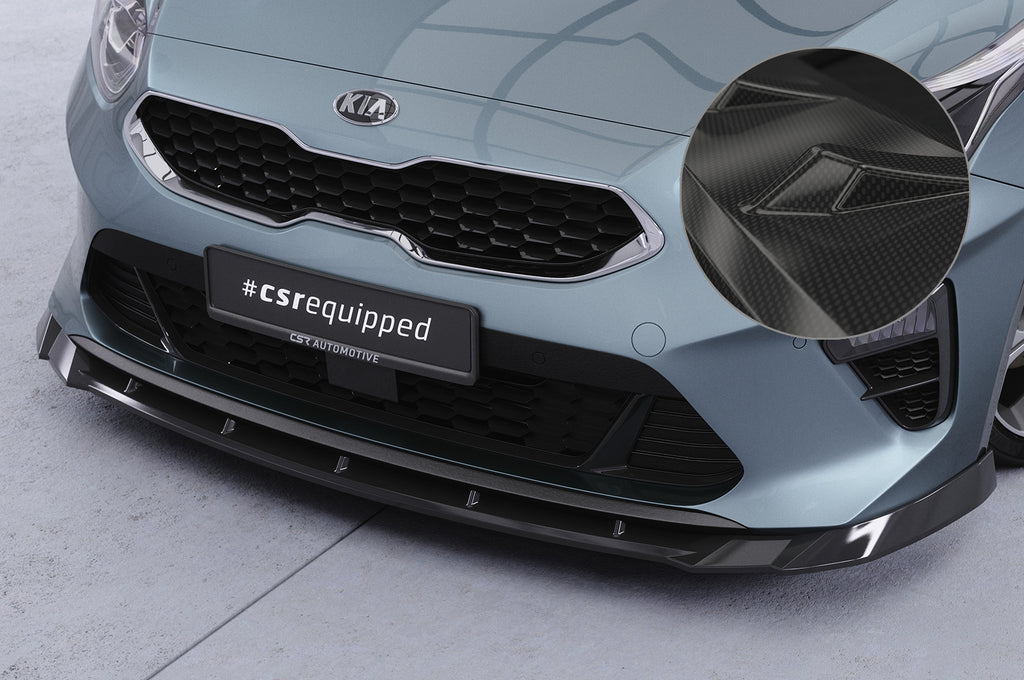 CSR Frontspoiler | Cup-Spoilerlippe mit ABE für Kia Ceed (CD) CSL643-C Carbon Look Hochglanz (keine Lackierung erforderlich)