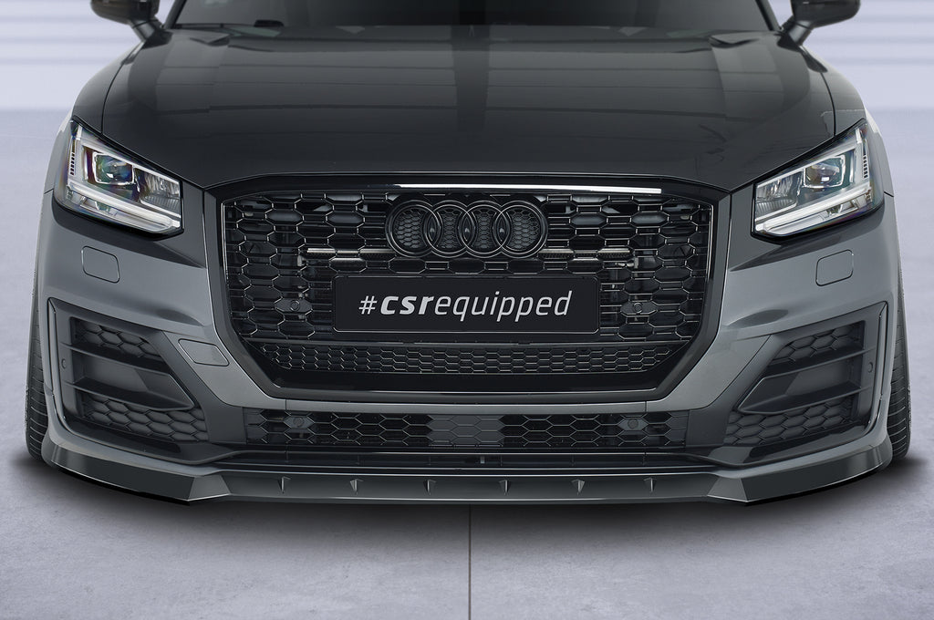 CSR Frontspoiler | Cup-Spoilerlippe mit ABE für Audi Q2 (Typ GA) S-Line CSL644-G Glossy schwarz Hochglanz (keine Lackierung erforderlich)