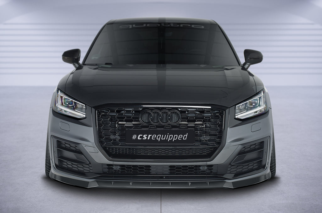 CSR Frontspoiler | Cup-Spoilerlippe mit ABE für Audi Q2 (Typ GA) S-Line CSL644-S Strukturiert schwarz matt (keine Lackierung erforderlich)