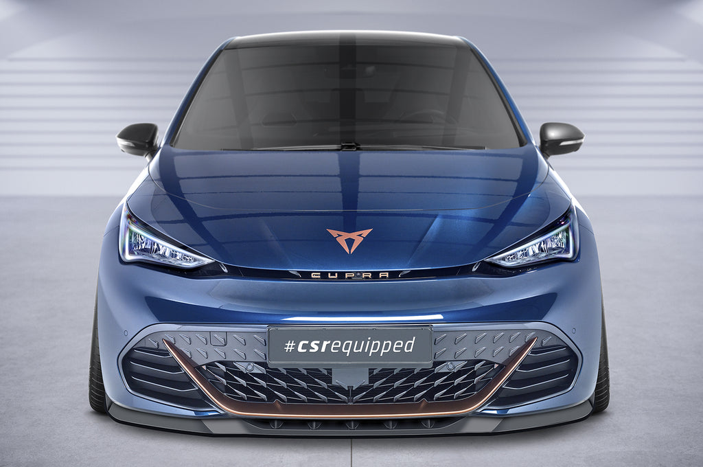 CSR Frontspoiler | Cup-Spoilerlippe mit ABE für Cupra Born CSL645-C Carbon Look Hochglanz (keine Lackierung erforderlich)