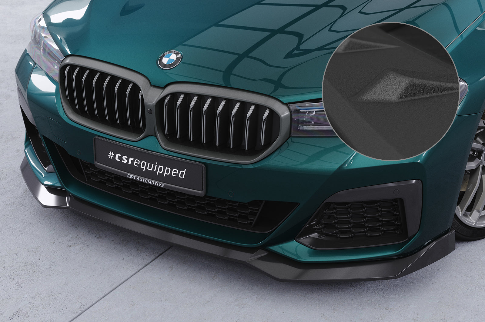 CSR Frontspoiler | Cup-Spoilerlippe mit ABE für BMW 5er G30/G31 M-Paket LCI CSL646-S Strukturiert schwarz matt (keine Lackierung erforderlich)