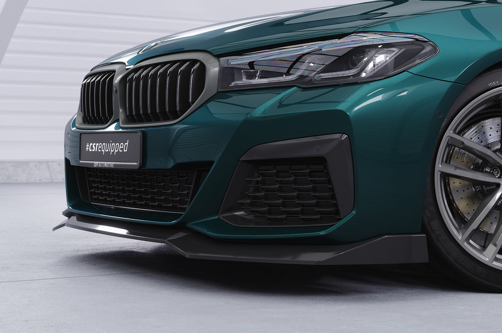 CSR Frontspoiler | Cup-Spoilerlippe mit ABE für BMW 5er G30/G31 M-Paket LCI CSL646-G Glossy schwarz Hochglanz (keine Lackierung erforderlich)