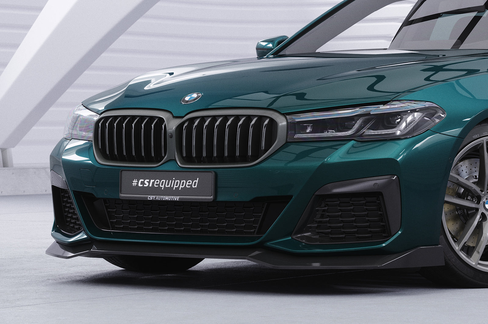 CSR Frontspoiler | Cup-Spoilerlippe mit ABE für BMW 5er G30/G31 M-Paket LCI CSL646-G Glossy schwarz Hochglanz (keine Lackierung erforderlich)