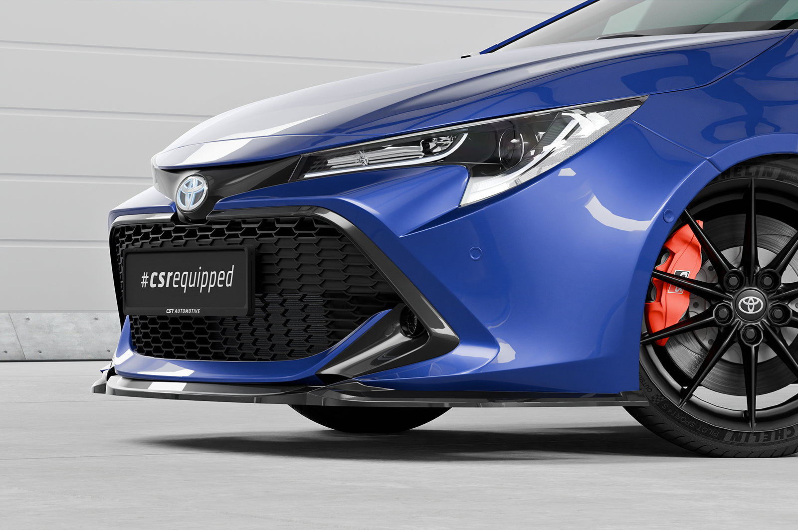 CSR Frontspoiler | Cup-Spoilerlippe mit ABE für Toyota Corolla (E210) Touring Sports / Steilheck CSL648-G Glossy schwarz Hochglanz (keine Lackierung erforderlich)