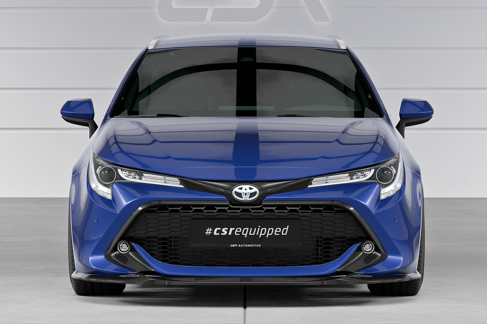 CSR Frontspoiler | Cup-Spoilerlippe mit ABE für Toyota Corolla (E210) Touring Sports / Steilheck CSL648-G Glossy schwarz Hochglanz (keine Lackierung erforderlich)