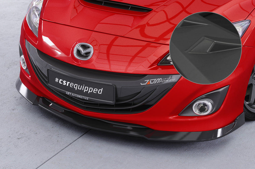 CSR Frontspoiler | Cup-Spoilerlippe mit ABE für Mazda 3 (Typ BL) MPS CSL650-L Unlackiert roh (Lackierung erforderlich)