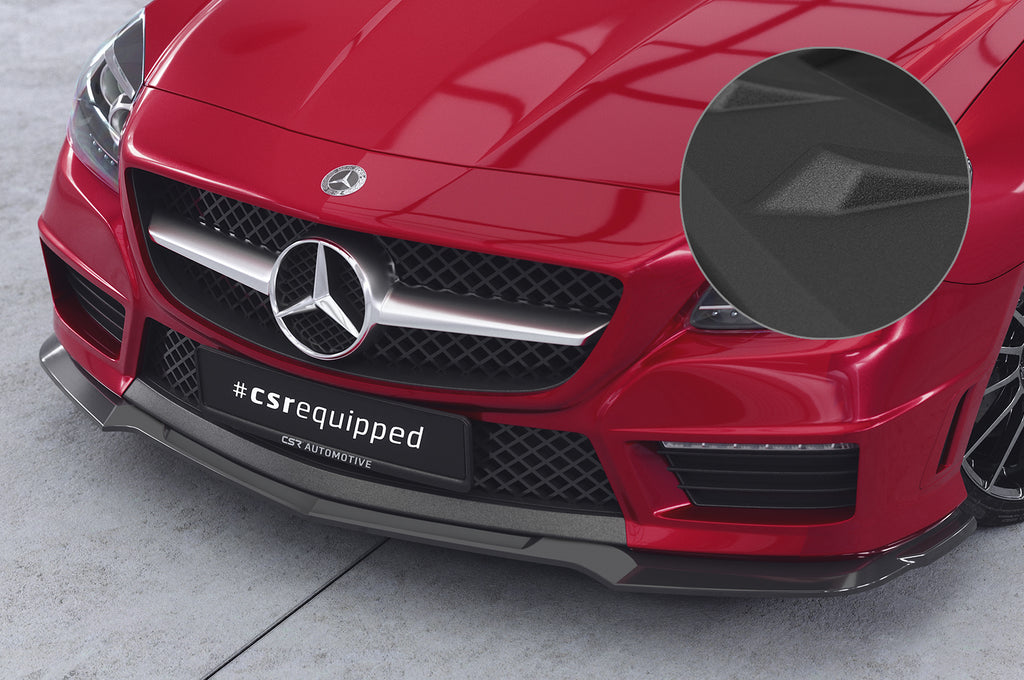 CSR Frontspoiler | Cup-Spoilerlippe mit ABE für Mercedes-Benz SLK R172 AMG-Line CSL655-S Strukturiert schwarz matt (keine Lackierung erforderlich)