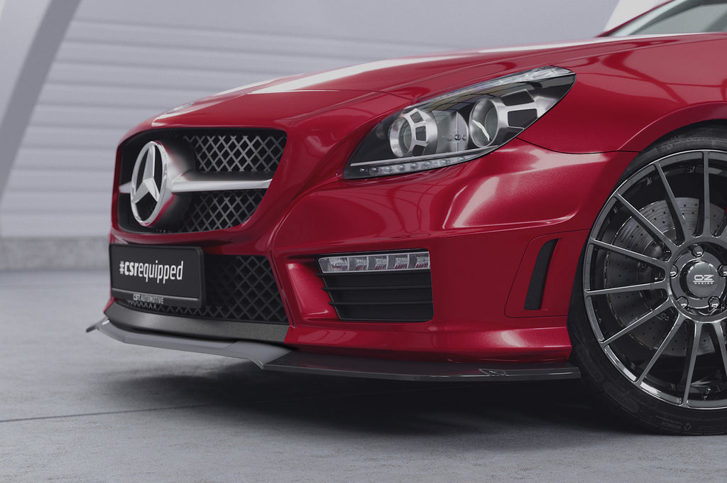 CSR Frontspoiler | Cup-Spoilerlippe mit ABE für Mercedes-Benz SLK R172 AMG-Line CSL655-G Glossy schwarz Hochglanz (keine Lackierung erforderlich)
