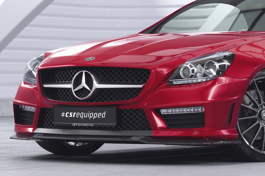 CSR Frontspoiler | Cup-Spoilerlippe mit ABE für Mercedes-Benz SLK R172 AMG-Line CSL655-S Strukturiert schwarz matt (keine Lackierung erforderlich)
