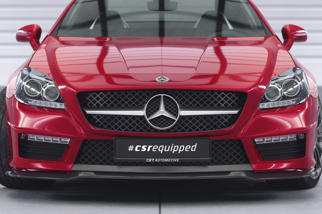 CSR Frontspoiler | Cup-Spoilerlippe mit ABE für Mercedes-Benz SLK R172 AMG-Line CSL655-S Strukturiert schwarz matt (keine Lackierung erforderlich)
