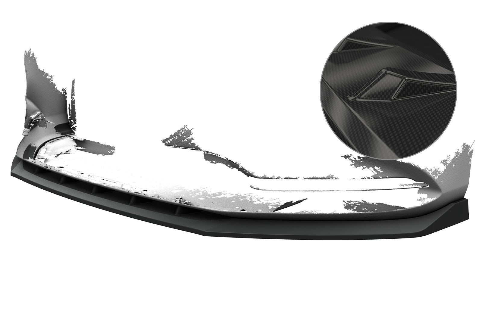 CSR Frontspoiler | Cup-Spoilerlippe mit ABE für Mazda 6 (Typ GL) CSL657-C Carbon Look Hochglanz (keine Lackierung erforderlich)
