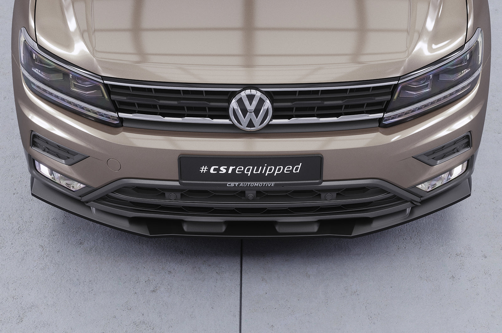 CSR Frontspoiler | Cup-Spoilerlippe mit ABE für VW Tiguan 2 (Typ AD) Basis CSL658-L Unlackiert roh (Lackierung erforderlich)