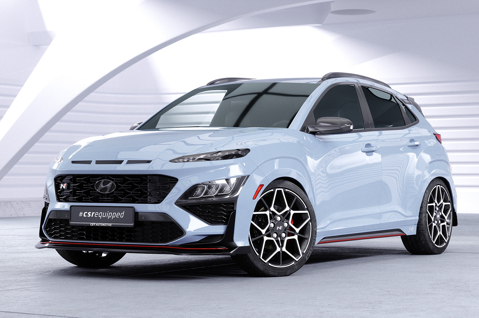 CSR Frontspoiler | Cup-Spoilerlippe mit ABE für Hyundai Kona N/N-Line CSL661-L Unlackiert roh (Lackierung erforderlich)