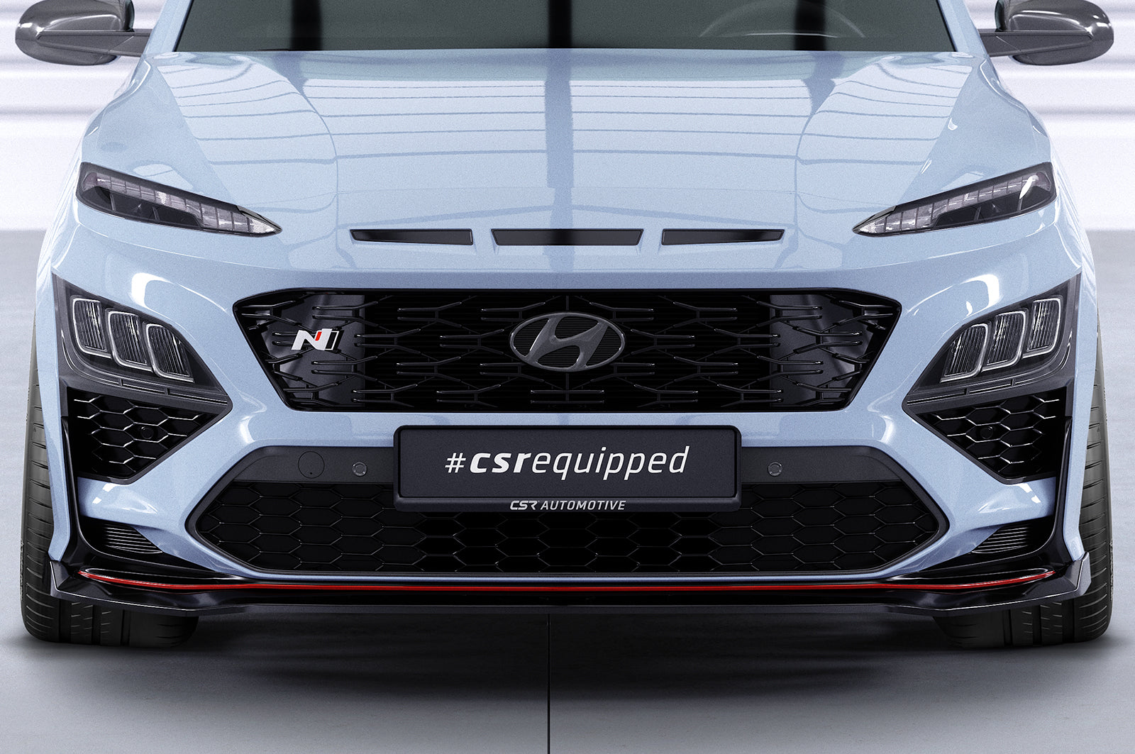 CSR Frontspoiler | Cup-Spoilerlippe mit ABE für Hyundai Kona N/N-Line CSL661-L Unlackiert roh (Lackierung erforderlich)