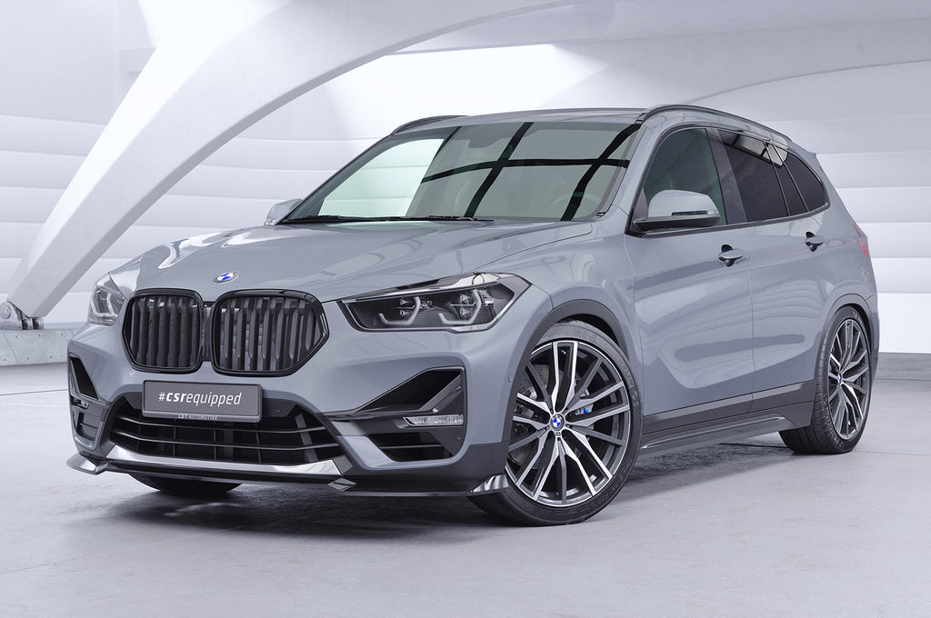 CSR Frontspoiler | Cup-Spoilerlippe mit ABE für BMW  X1 (F48) CSL662-G Glossy schwarz Hochglanz (keine Lackierung erforderlich)