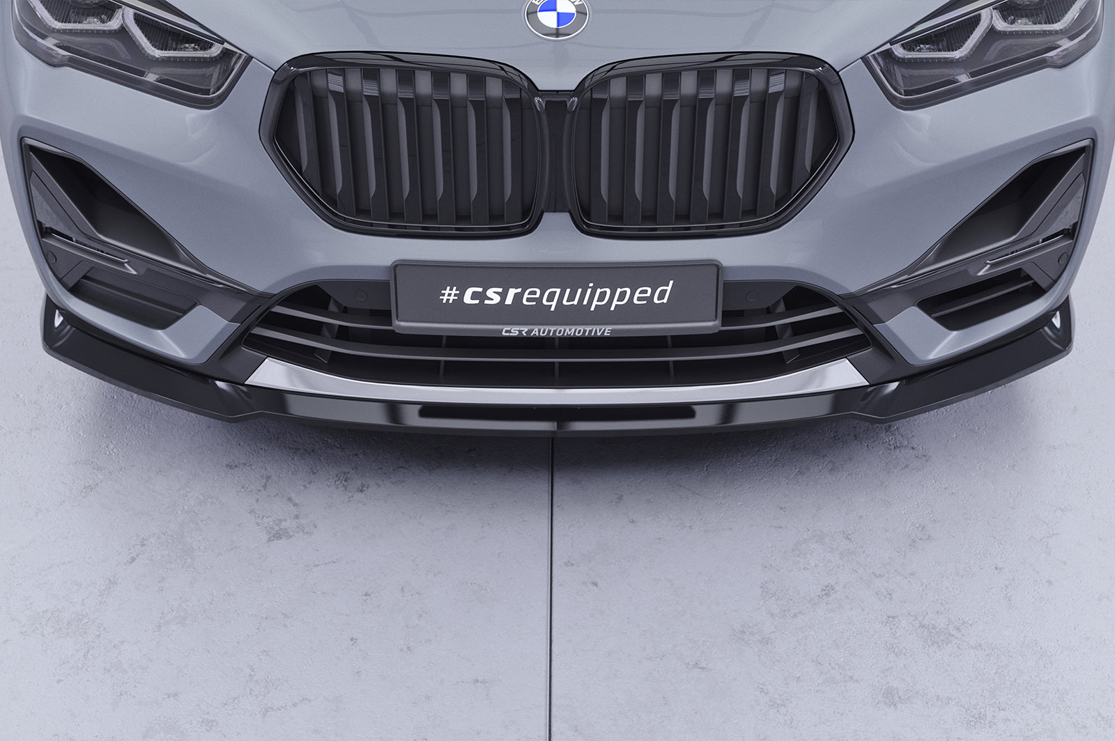 CSR Frontspoiler | Cup-Spoilerlippe mit ABE für BMW  X1 (F48) CSL662-G Glossy schwarz Hochglanz (keine Lackierung erforderlich)