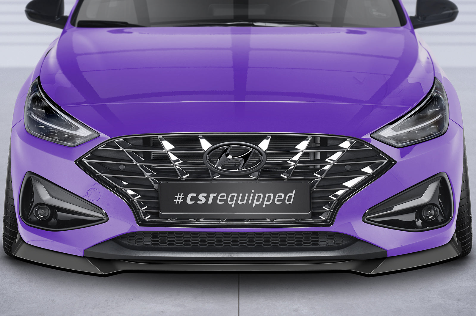 CSR Frontspoiler | Cup-Spoilerlippe mit ABE für Hyundai I30 (PD) CSL663-S Strukturiert schwarz matt (keine Lackierung erforderlich)