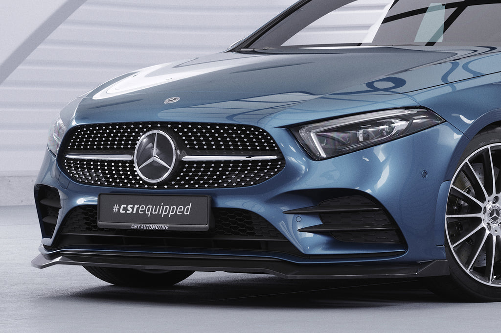 CSR Frontspoiler | Cup-Spoilerlippe mit ABE für Mercedes-Benz A-Klasse 177 A35 AMG/AMG-Line CSL664-L Unlackiert roh (Lackierung erforderlich)